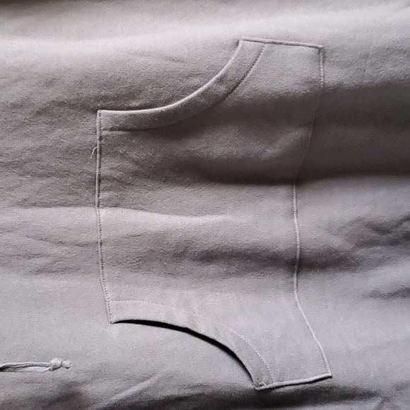 MODA INTERNATIONAL long hoodie with kangaroo pock mid thigh length size S - Picture 3 of 6